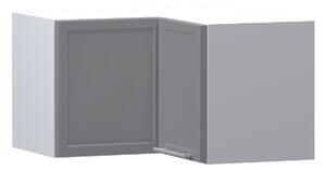 Horní rohová skříňka ARACY - šířka 60 cm, šedá / bílá