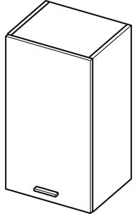 Horní kuchyňská skříňka ARACY - šířka 40 cm, šedá / bílá