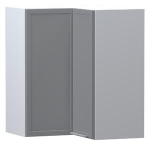 Kuchyňská rohová skříňka ARACY - šířka 60 cm, šedá / bílá