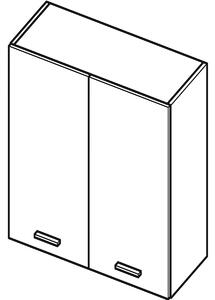 Horní dvoudveřová skříňka ARACY - šířka 60 cm, bílá