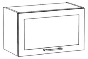 Závěsná kuchyňská skříňka ARACY - šířka 60 cm, šedá / bílá