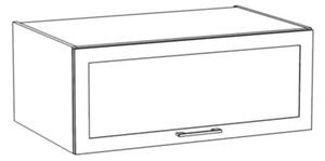 Kuchyňská závěsná skříňka ARACY - šířka 90 cm, šedá / bílá