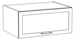 Kuchyňská závěsná skříňka ARACY - šířka 80 cm, šedá / bílá
