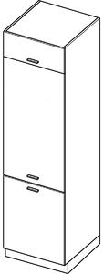Skříň na vestavnou lednici ARACY - šířka 60 cm, bílá, nožky 10 cm