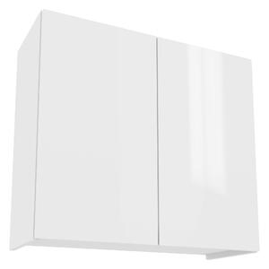 Horní kuchyňská skříňka IRENA - šířka 80 cm, lesklá bílá