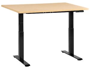 Elektricky výškově nastavitelný pracovní stůl DESTINES Černá/Světle hnědá 120 cm 72 cm