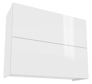 Dvoudveřová závěsná skříňka IRENA - šířka 90 cm, lesklá bílá
