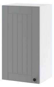 Horní kuchyňská skříňka LESJA - šířka 40 cm, šedá / bílá