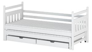 Dětská postel s přistýlkou DEBRA - 80x160, bílá