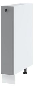 Výsuvná skříňka LESJA - šířka 15 cm, šedá / bílá, nožky 10 cm