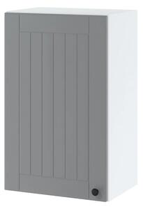 Horní kuchyňská skříňka LESJA - šířka 45 cm, šedá / bílá