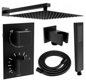 Mexen Cube DR02 podomítkový sprchový set z dešťová specha 25 cm, Černá - 77502DR0225-70