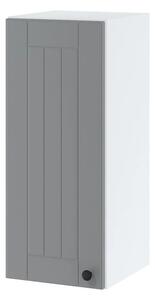 Horní kuchyňská skříňka LESJA - šířka 30 cm, šedá / bílá