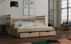 Dětská postel s přistýlkou DEBRA - 80x200, borovice