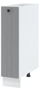 Výsuvná skříňka LESJA - šířka 20 cm, šedá / bílá, nožky 10 cm
