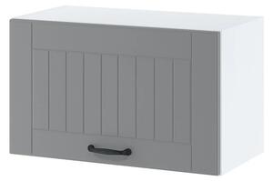 Závěsná kuchyňská skříňka LESJA - šířka 60 cm, šedá / bílá
