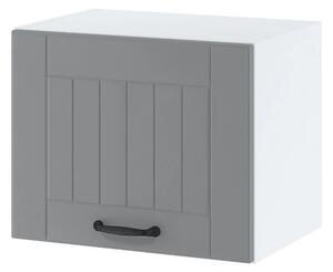 Závěsná kuchyňská skříňka LESJA - šířka 45 cm, šedá / bílá