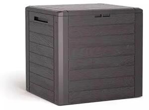 Zahradní úložný box Prosperplast WoodeBox 140 l Hnědá