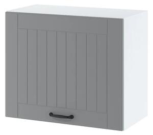 Digestořová skříňka LESJA - šířka 60 cm, šedá / bílá