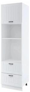 Kombinovaná skříň na vestavné spotřebiče LESJA - šířka 60 cm, bílá, nožky 10 cm