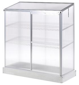Balkonový skleník LECCE Stříbrná 59 cm
