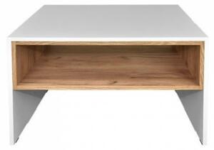 Konferenční stolek MOREL 1 - bílý / dub kraft zlatý