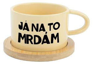 JÁ NA TO MRDÁM - žlutý hrníček makronka 200 ml