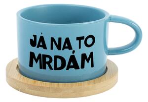 JÁ NA TO MRDÁM - modrý hrníček makronka 200 ml