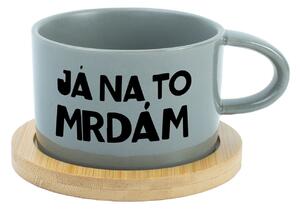 JÁ NA TO MRDÁM - šedý hrníček makronka 200 ml