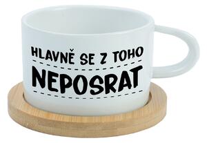 HLAVNĚ SE Z TOHO NEPOSRAT - bílý hrníček makronka 200 ml