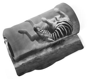 Sablio Deka Válející se zebra - 150x120 cm