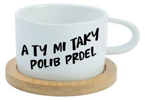 A TY MI TAKY POLIB PRDEL - bílý hrníček makronka 200 ml