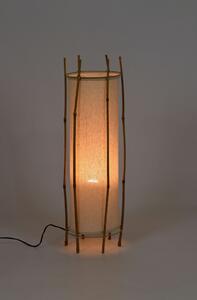 Stojací lampa/stínidlo z bambusu a látky, 25x25x80cm
