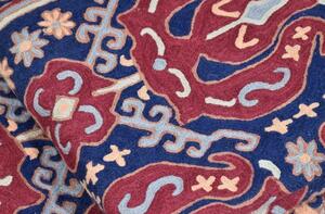 Ručně vyšívaný koberec/tapiserie, výšivka z kašmírské vlny, 296x76cm