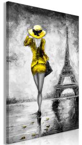 Obraz - Pařížanka - žlutá 40x60