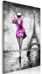 Obraz - Pařížanka - růžová 40x60