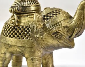 Slon "tribal art", mosazná soška, otevírací, 13cm