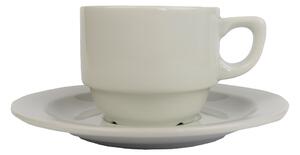Karlovarský porcelán Šálek Praktik 190 ml s podšálkem sada 6 ks
