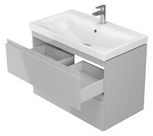 Cersanit Moduo Slim, umyvadlová skříňka 80cm, šedá lesklá, S929-001