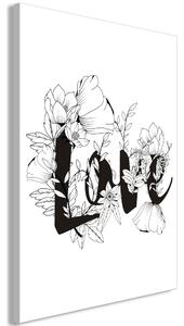 Obraz - Láska s květinami 60x90