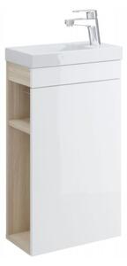 Cersanit Smart, závěsná umyvadlová skříňka 39x68x22 cm, světlý jasan-bílá lesklá, S568-022