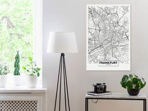 Obraz - Mapa Frankfurtu nad Mohanem 40x60