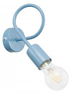 Light for home - Nástěnné moderní kovové světlo v jasné modré pastelové barvě 1001/1PN MONDO, 1xE27/60W,, 1xE27/60W, E27