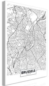 Obraz - Mapa Bruselu 60x90