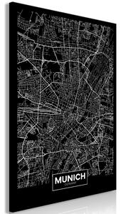 Obraz - Temná mapa Mnichova 40x60