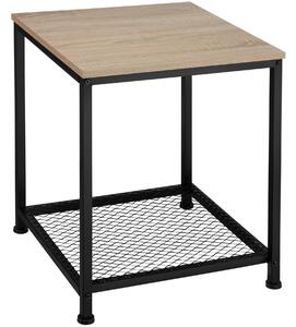 Tectake Odkládací stolek Derby 45,5x45,5x55,5cm - Industrial světlé dřevo, dub Sonoma