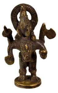 Ganeš, mosazná soška, tribal art, 8cm