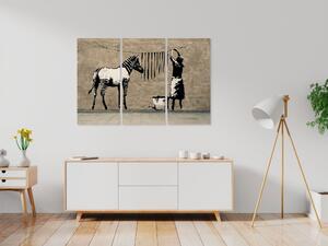 Obraz - Banksy: Umývání zebry 90x60