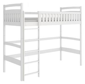 Dětská jednolůžková postel s horním spaním MAAIKE - 90x190, bílá