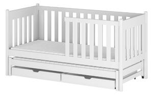Dětská postel s přistýlkou a úložným prostorem KAENA - 80x160, bílá